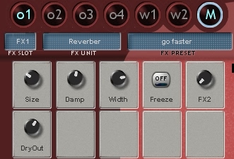 Fast Car skin - reverb FX unit